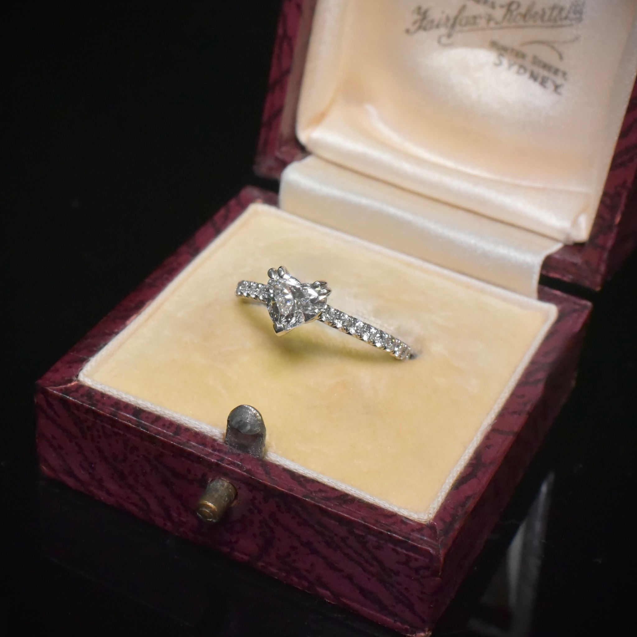 Contemporary Platinum ‘D’ Colour 0.70ct ‘Heart-Cut’ Diamond Ring - 0.93ct TDW By Paul Bram Melbourne RRP $8,950 AUD (GIA certificate included)