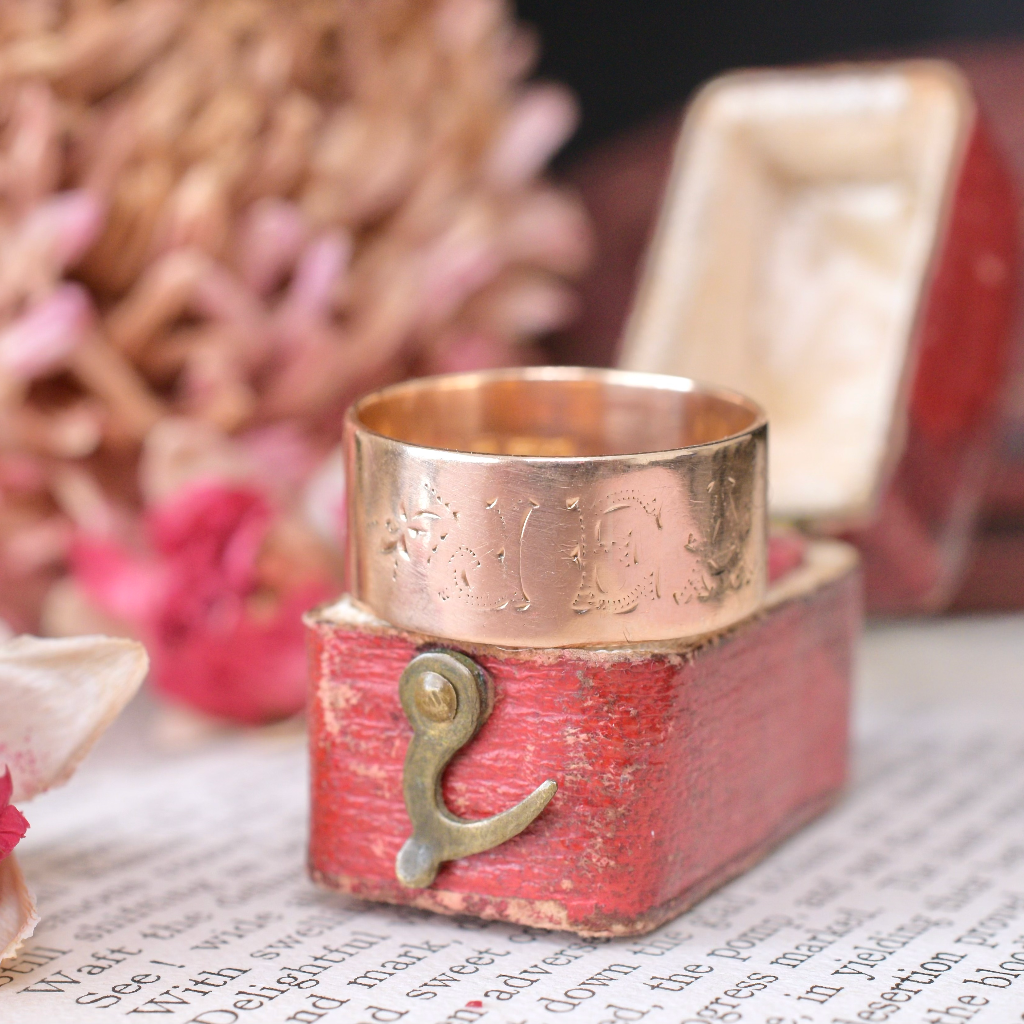 Antique Australian 15ct Rose Gold Cigar Band “JEAN” Circa 1900-1910