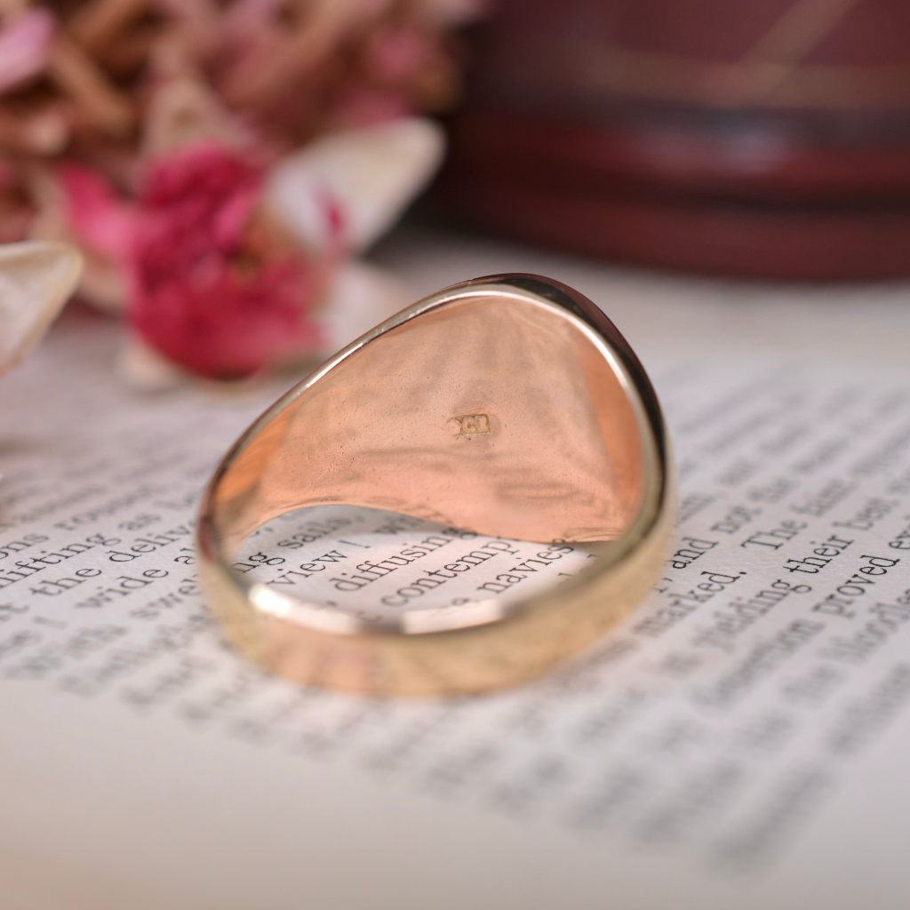 Vintage 9ct Rose Gold Opal Triplet Ring Circa 1950-70