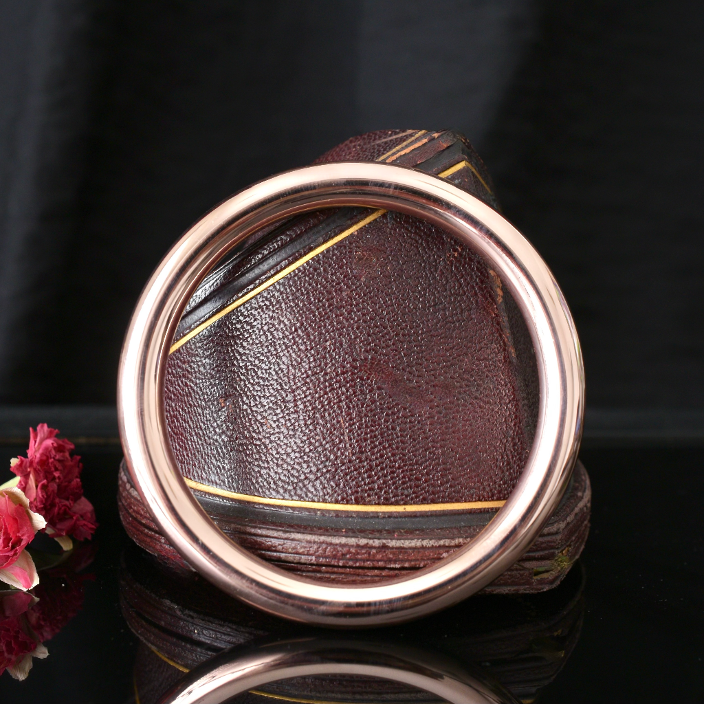 Modern 9ct Rose Gold Golf Bangle