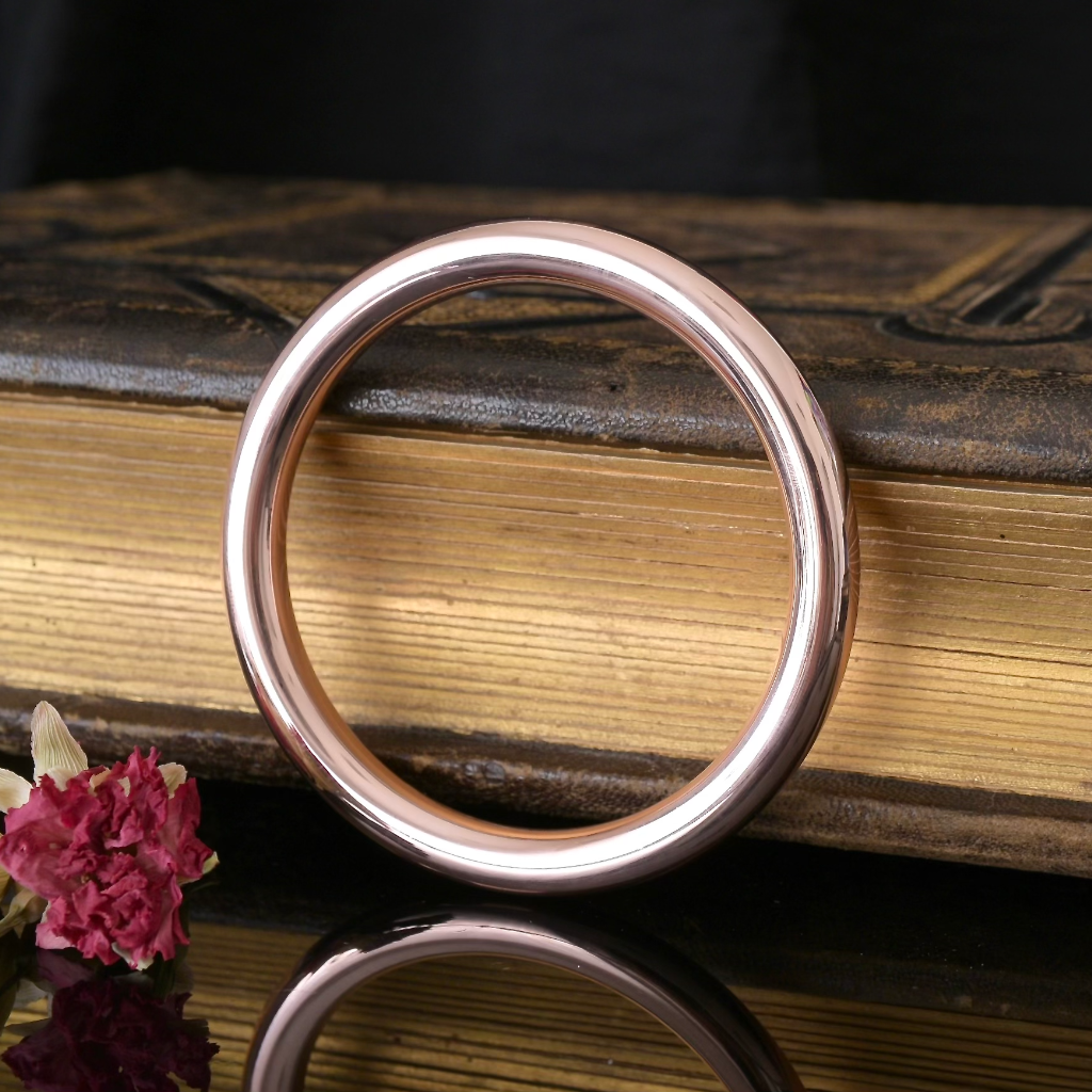 Modern 9ct Rose Gold Golf Bangle