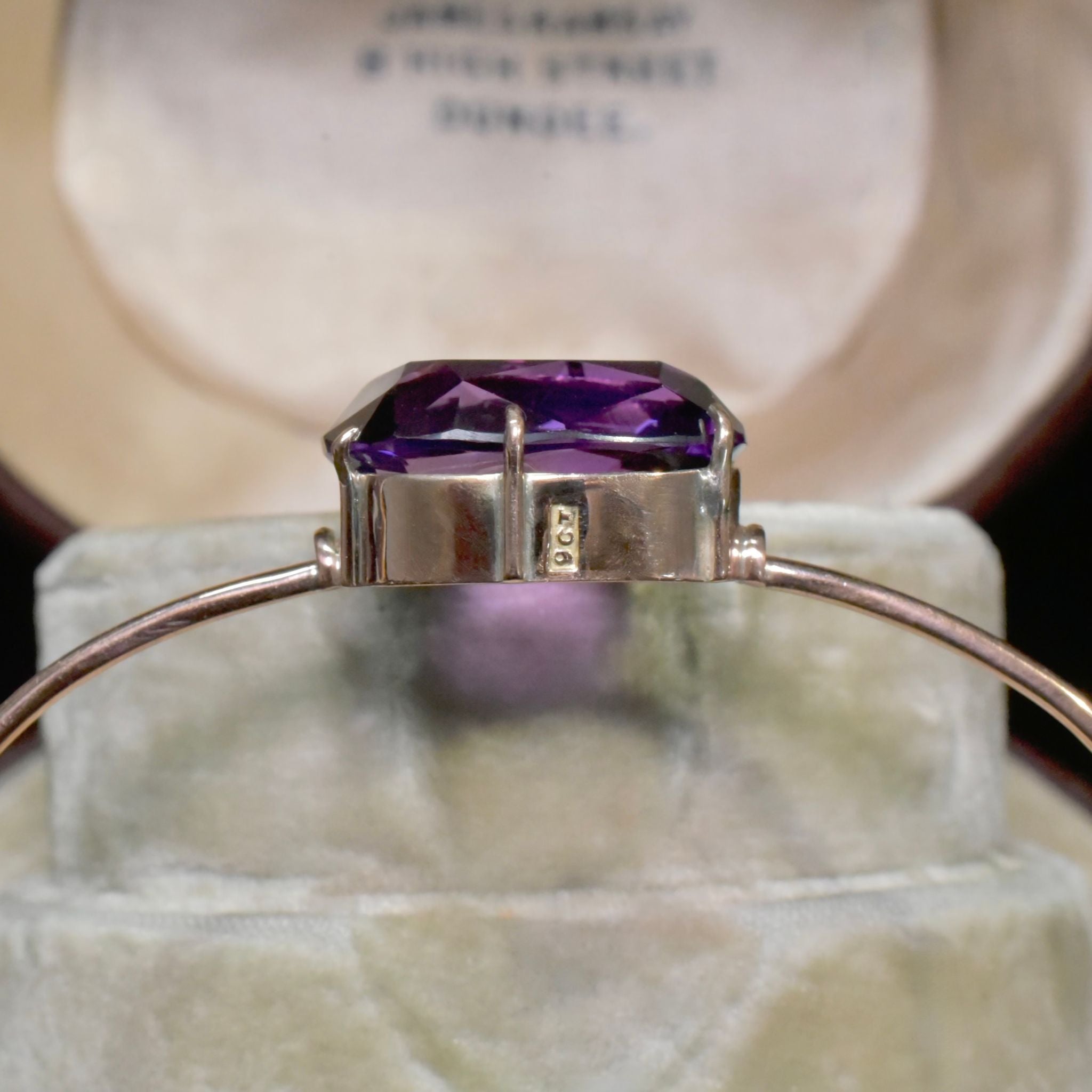 Superb Antique Australian 9ct Rose Gold Amethyst Bangle Circa 1910