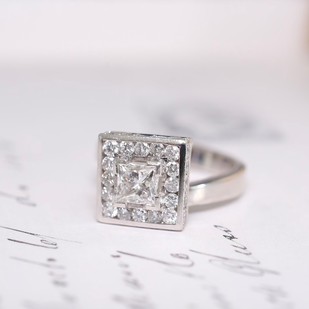 Contemporary 18ct White Gold And Diamond Ring - 1.98ct Independent Retail Replacement Valuation Included For $9,350 AUD