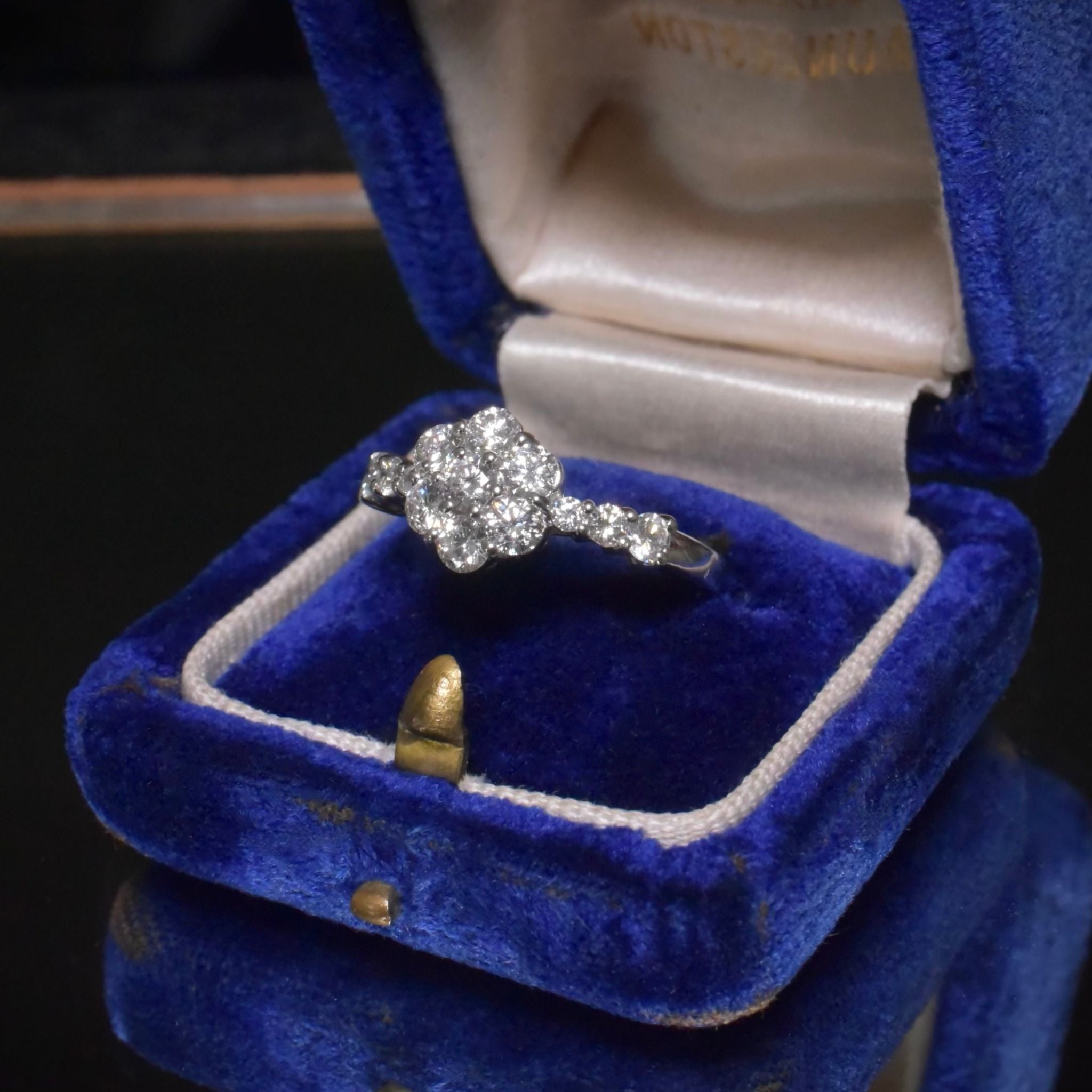 Contemporary 18ct White Gold And Diamond ‘Daisy’ Cluster Ring - 0.85ct