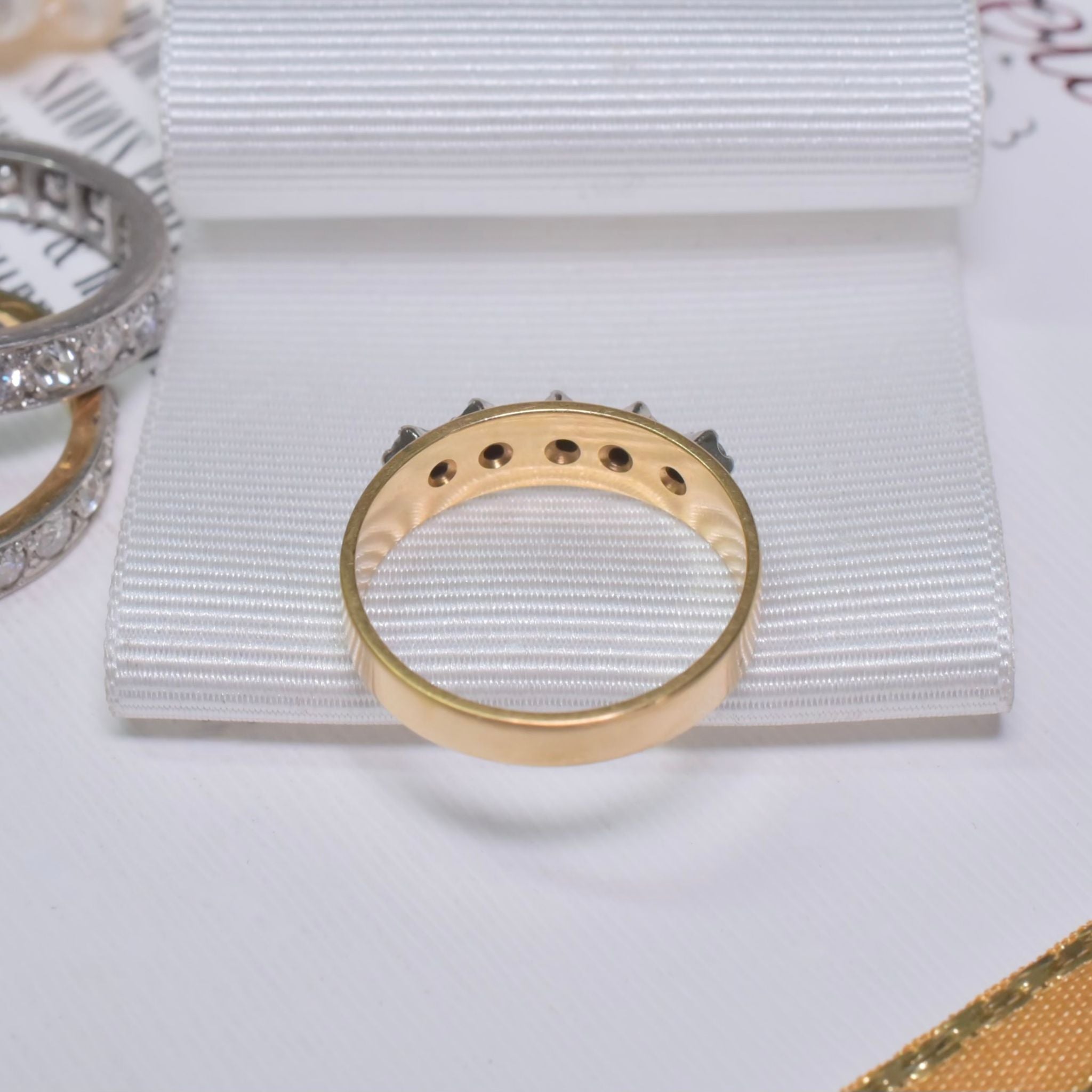 Vintage 18ct Yellow Gold Five Diamond Ring Circa 1950’s