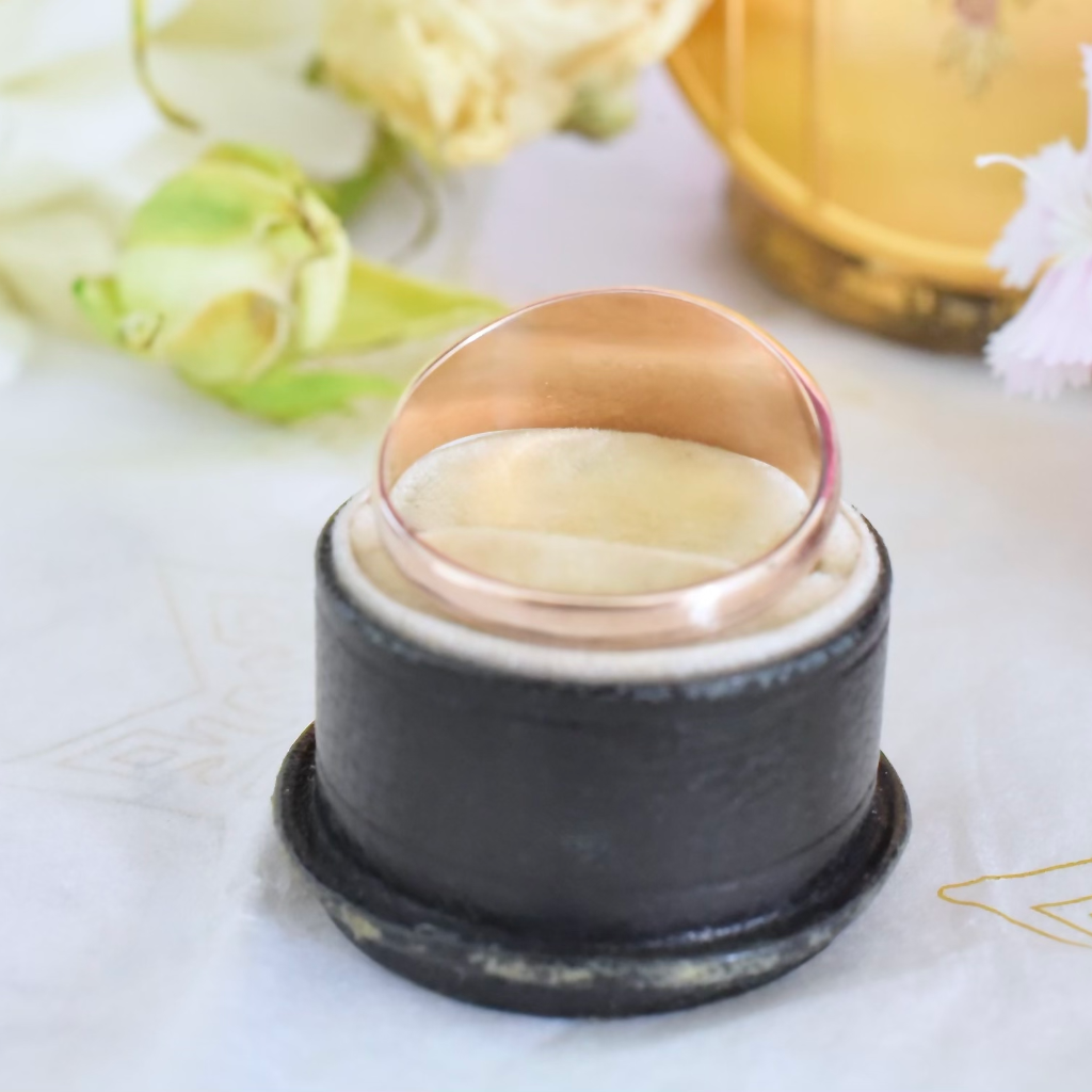 Antique Australian 9ct Rose Gold Amethyst Pearl Gypsy Ring Circa 1915