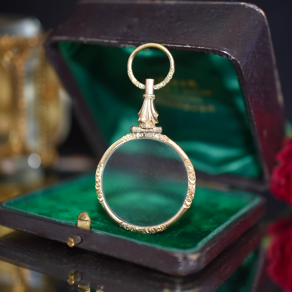 Antique Georgian Gold Cased Quizzing Glass Circa 1830-40