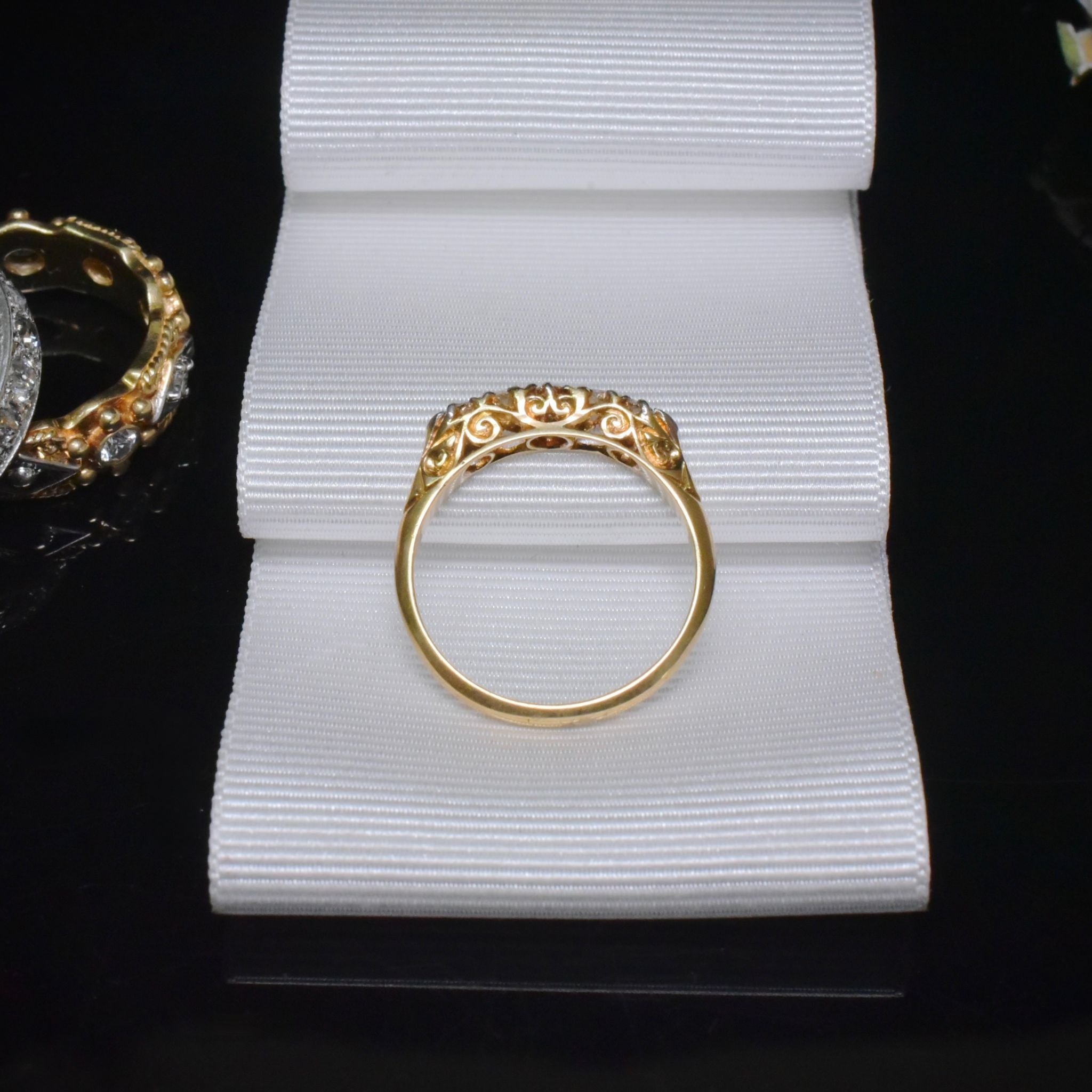 Antique Australian Edwardian 18ct And Platinum Diamond Five Stone Ring Circa 1910-1915