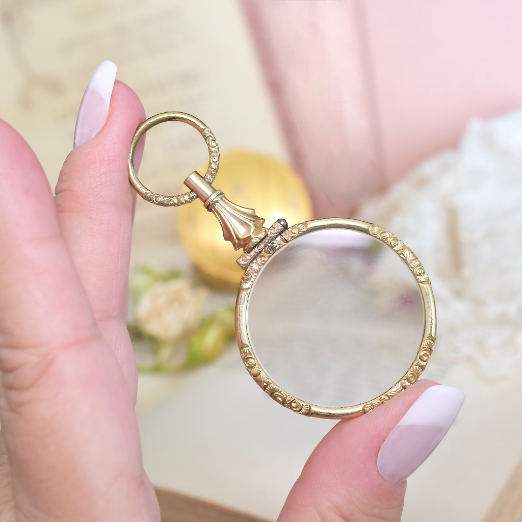 Antique Georgian Gold Cased Quizzing Glass Circa 1830-40