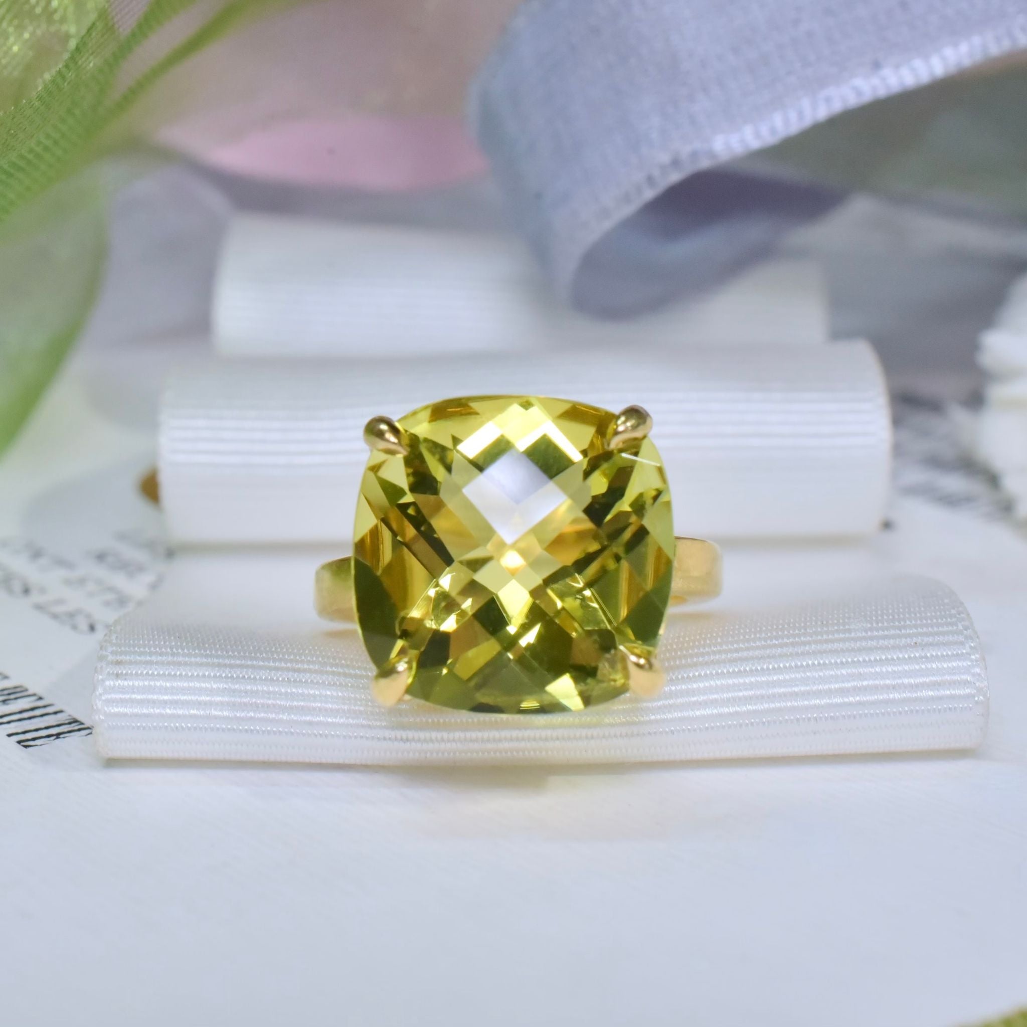 Superb Tiffany & Co. 18ct Yellow Gold ‘Sparklers’ Lemon Quartz Ring - New With Both Boxes