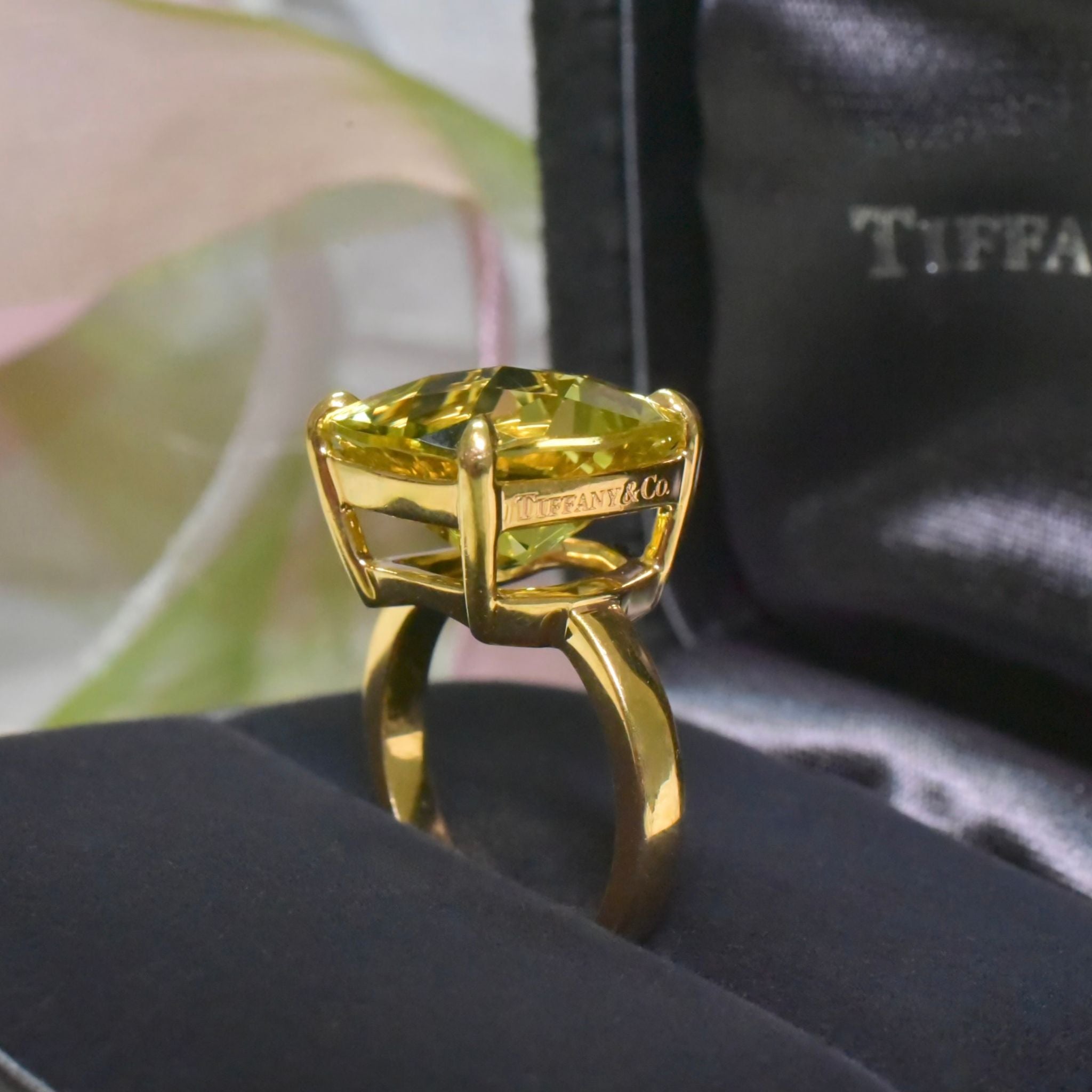 Superb Tiffany & Co. 18ct Yellow Gold ‘Sparklers’ Lemon Quartz Ring - New With Both Boxes