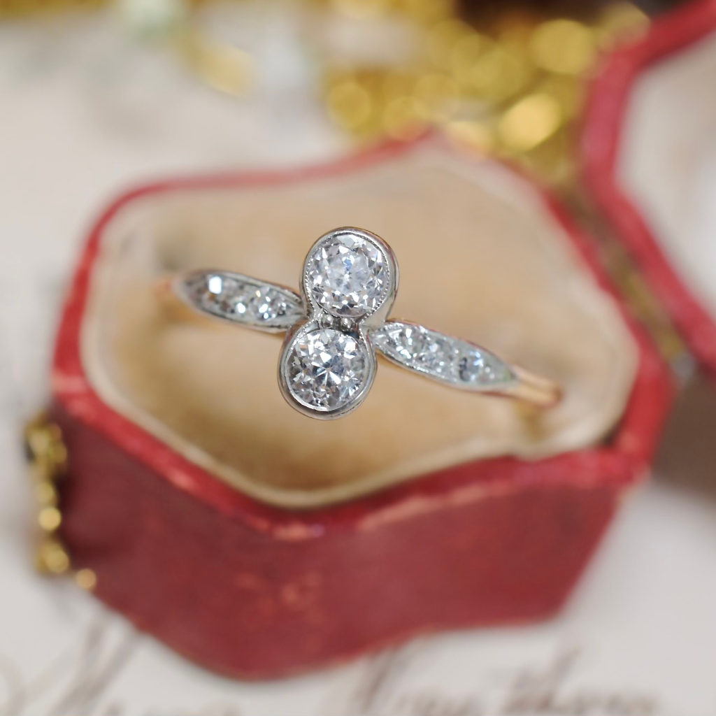 Antique Edwardian Era 18ct Gold ‘Toi et Moi’ Diamond Ring