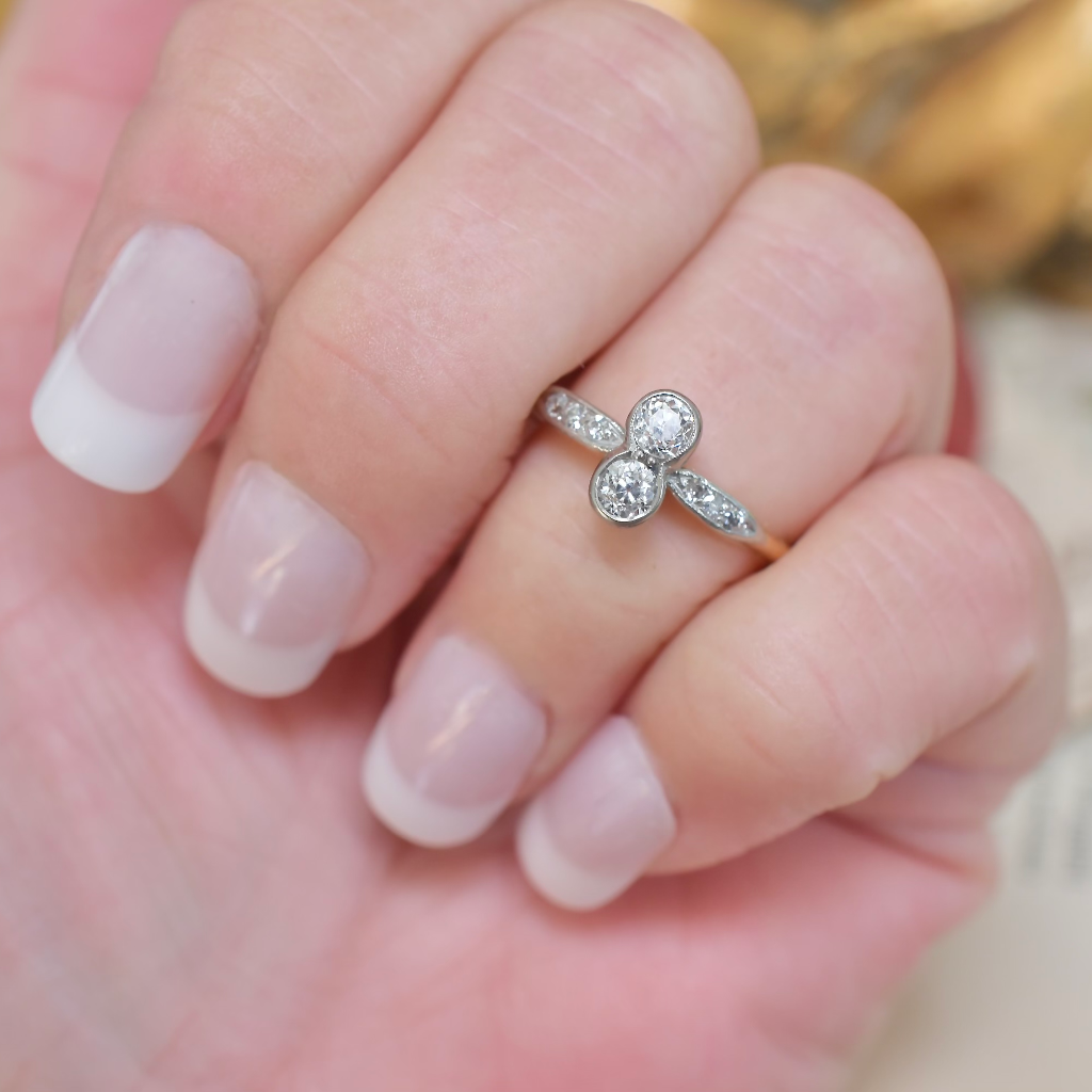Antique Edwardian Era 18ct Gold ‘Toi et Moi’ Diamond Ring