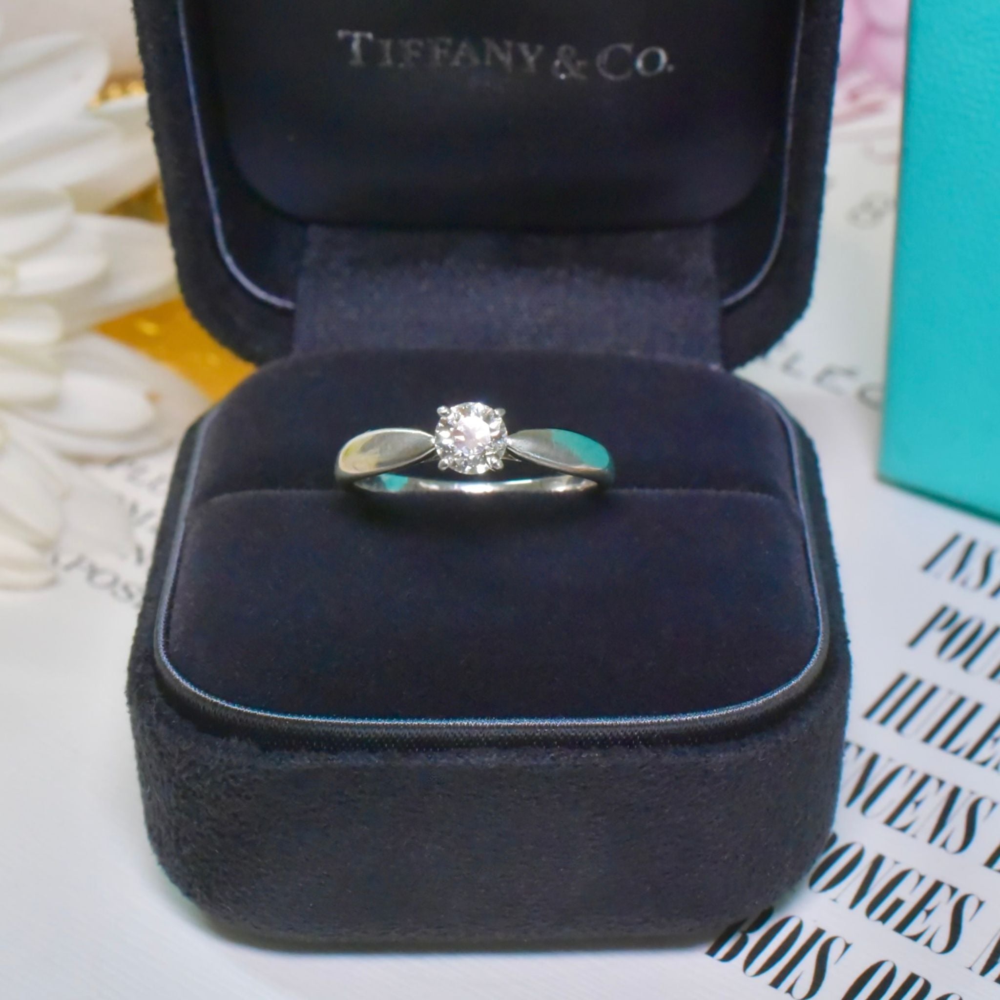 Contemporary Tiffany & Co. “Harmony’ Solid Platinum Diamond 0.39ct ‘G’ Colour VVSI Ring