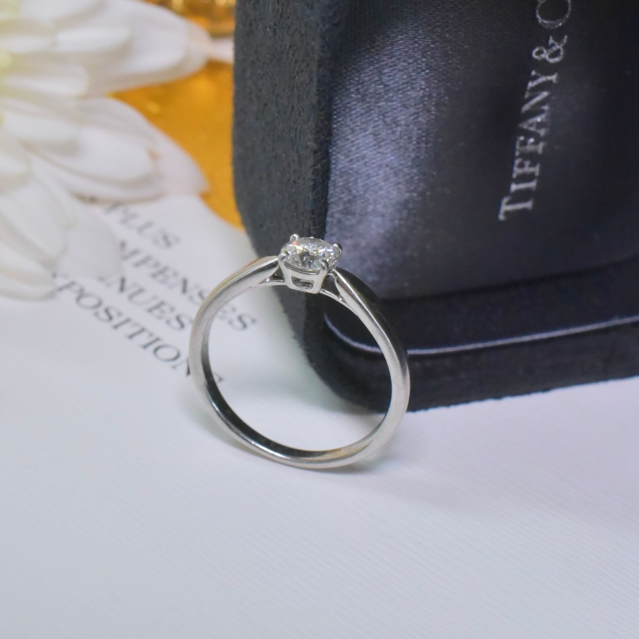 Contemporary Tiffany & Co. “Harmony’ Solid Platinum Diamond 0.39ct ‘G’ Colour VVSI Ring