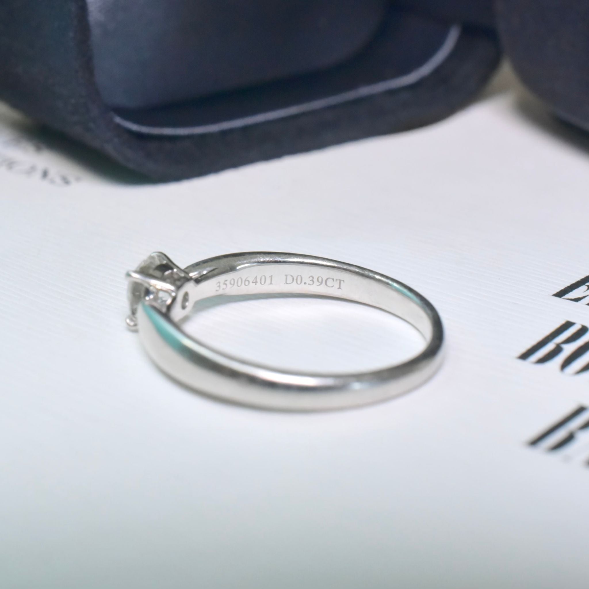 Contemporary Tiffany & Co. “Harmony’ Solid Platinum Diamond 0.39ct ‘G’ Colour VVSI Ring