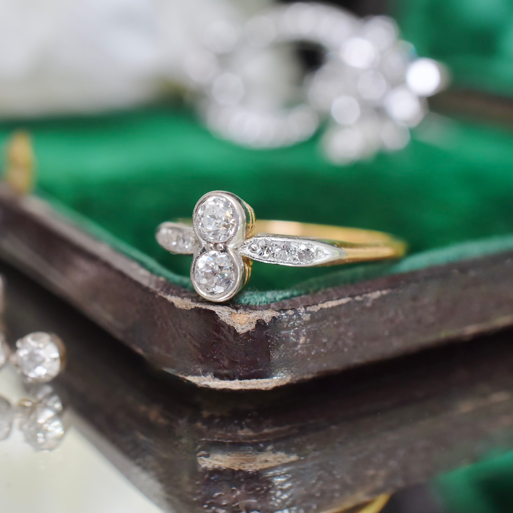 Antique Edwardian Era 18ct Gold ‘Toi et Moi’ Diamond Ring