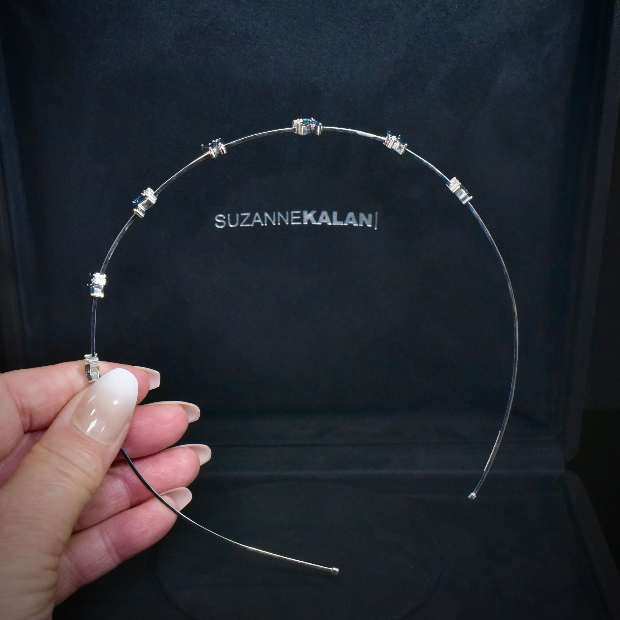 Superb 18ct White Gold Sapphire And Diamond ‘Fireworks’ Bandeau/Headband By SUZANNE KALAN RRP £6,785 or $14,139 AUD