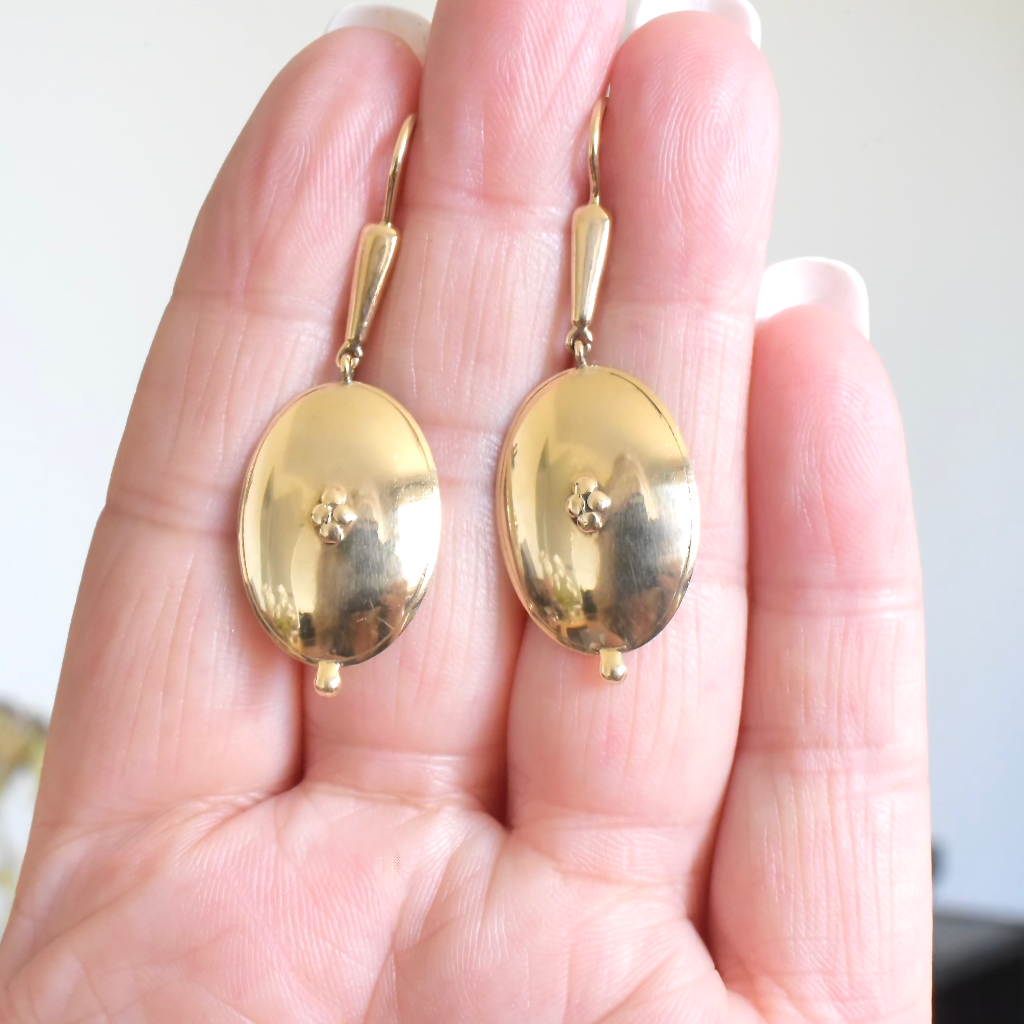 Contemporary 9ct Yellow Gold Earrings By Jan Logan