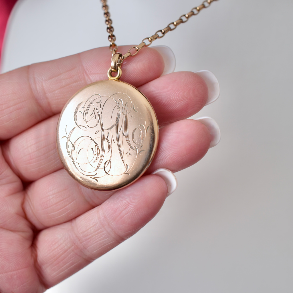 Early 20th Century 9ct Rose Gold ‘Front And Back’ Locket