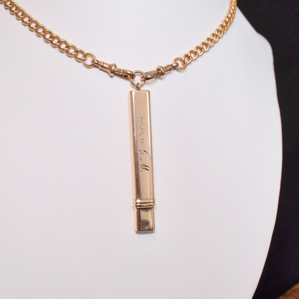 Antique Art Deco 9ct Rose Gold ‘Chester’ Carpenters Pencil - 1915 By William Manton