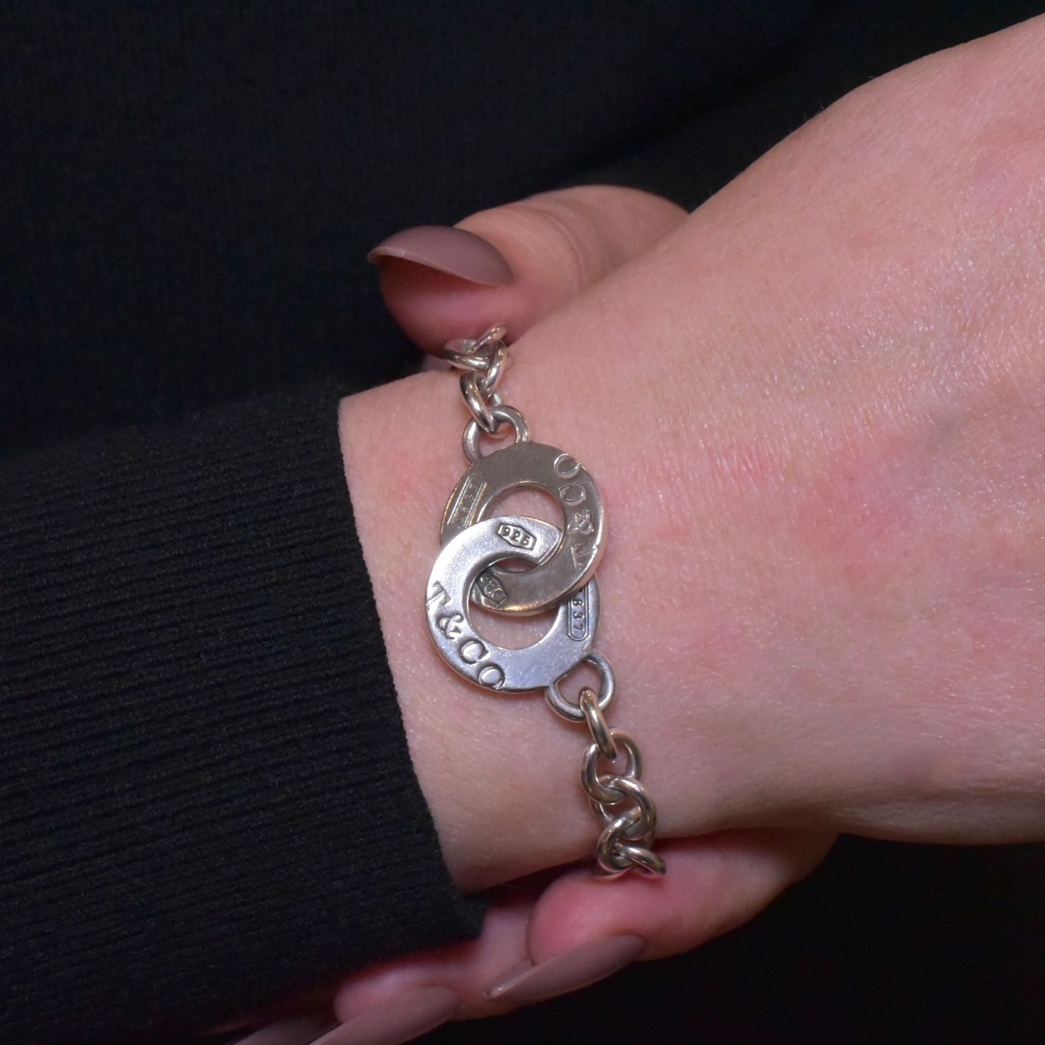 Contemporary Sterling Silver ‘1837’ TIFFANY & CO. Bracelet (Original pouch and box included)