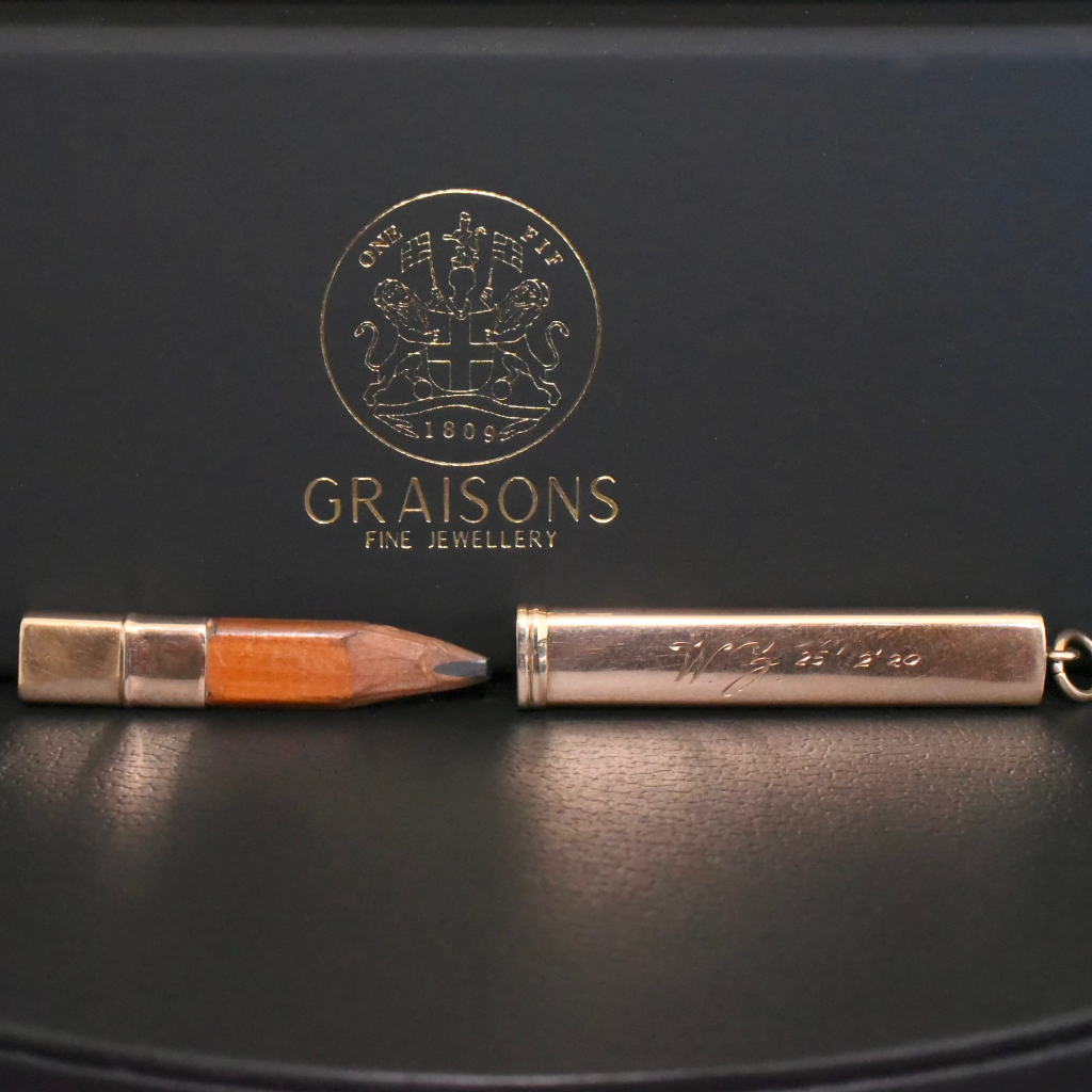 Antique Art Deco 9ct Rose Gold ‘Chester’ Carpenters Pencil - 1915 By William Manton