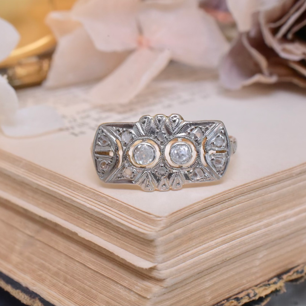 Antique 18ct Yellow & White Gold Edwardian/Early Art Deco Diamond Ring Circa 1915
