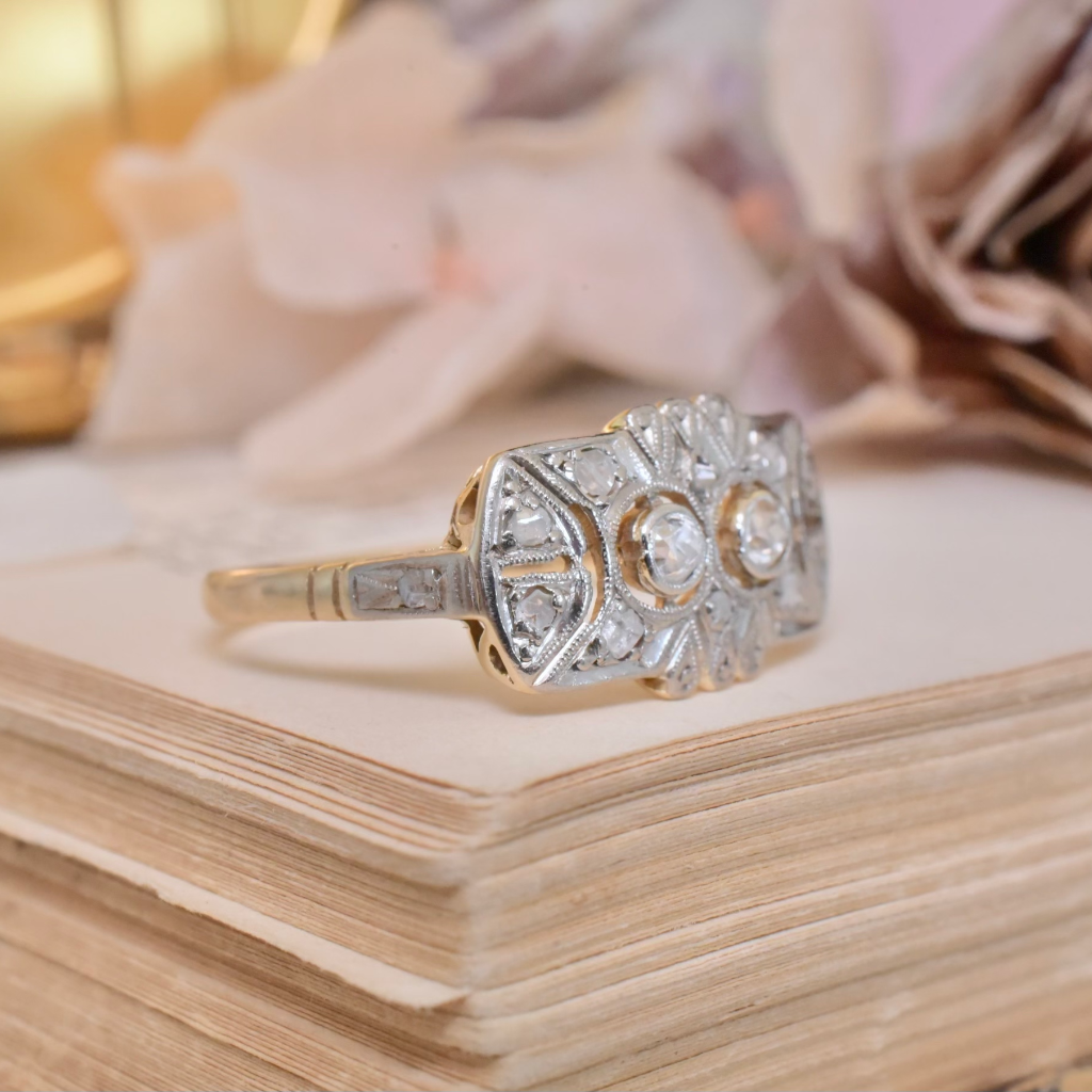 Antique 18ct Yellow & White Gold Edwardian/Early Art Deco Diamond Ring Circa 1915