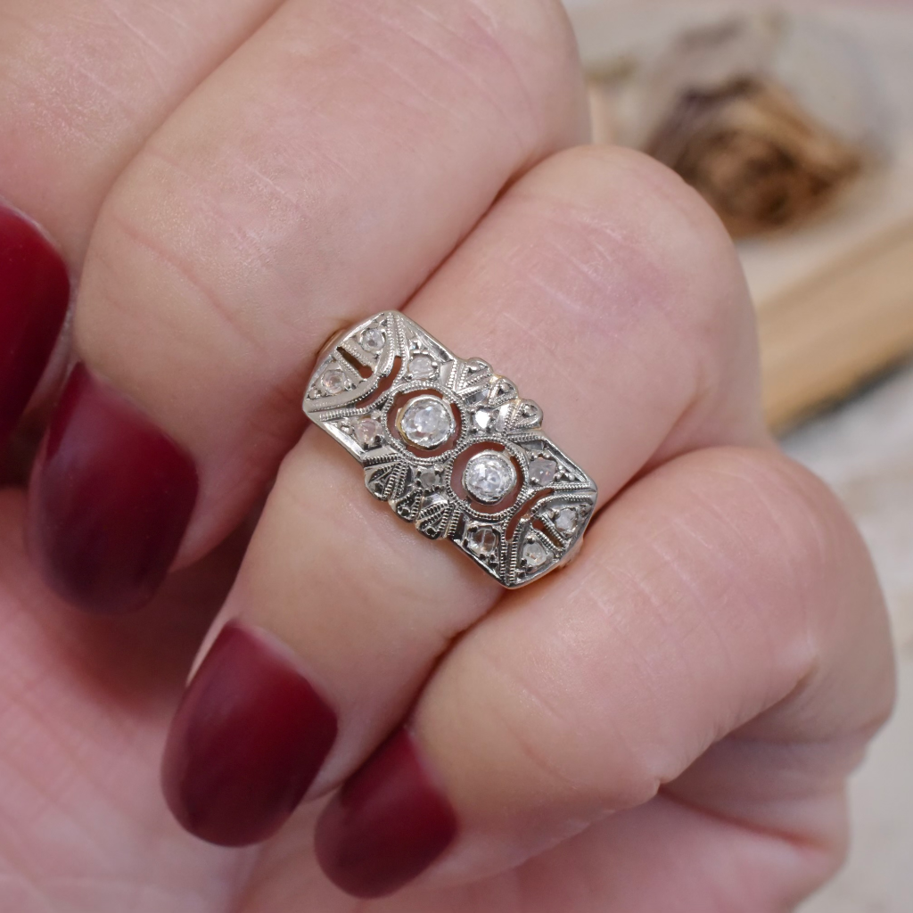 Antique 18ct Yellow & White Gold Edwardian/Early Art Deco Diamond Ring Circa 1915