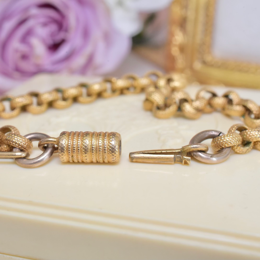 Antique Georgian Pinchbeck Fancy Link Bracelet With Barrel Clasp Circa 1800