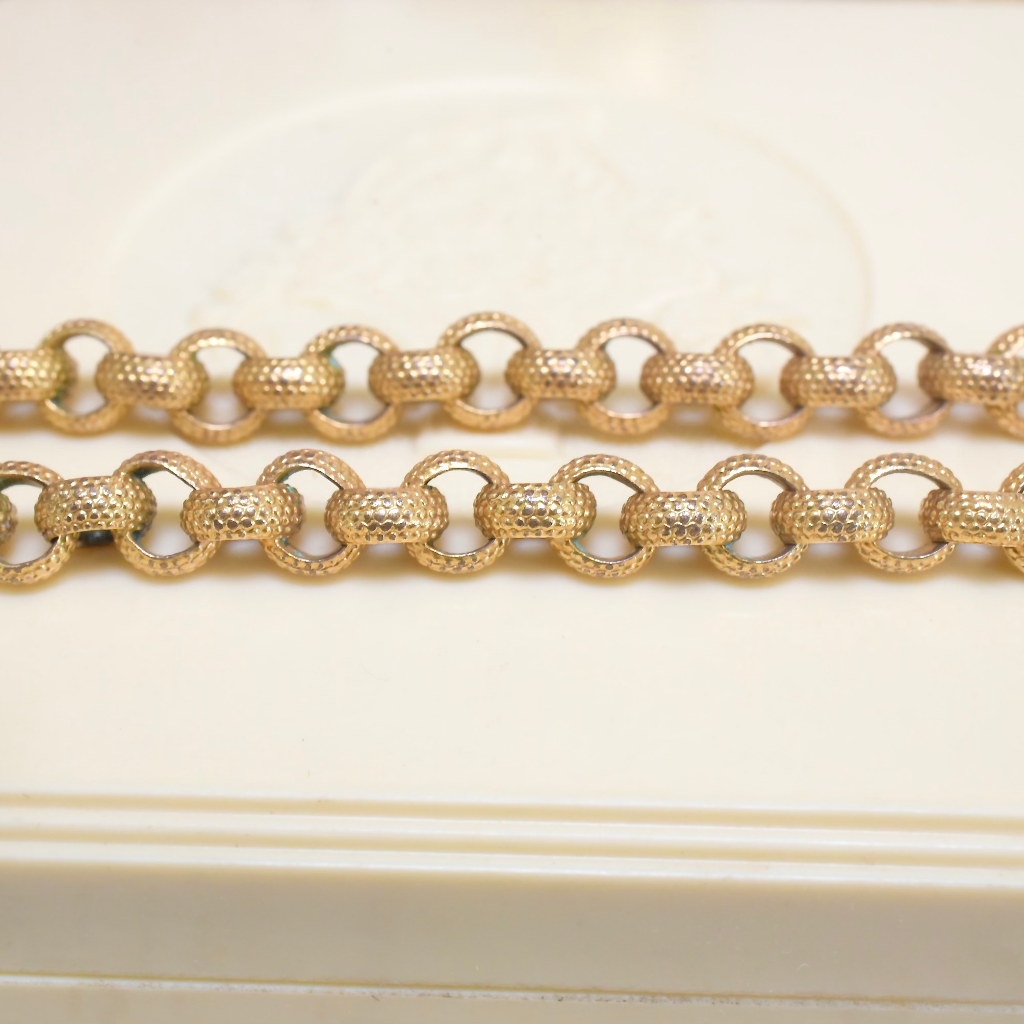 Antique Georgian Pinchbeck Fancy Link Bracelet With Barrel Clasp Circa 1800