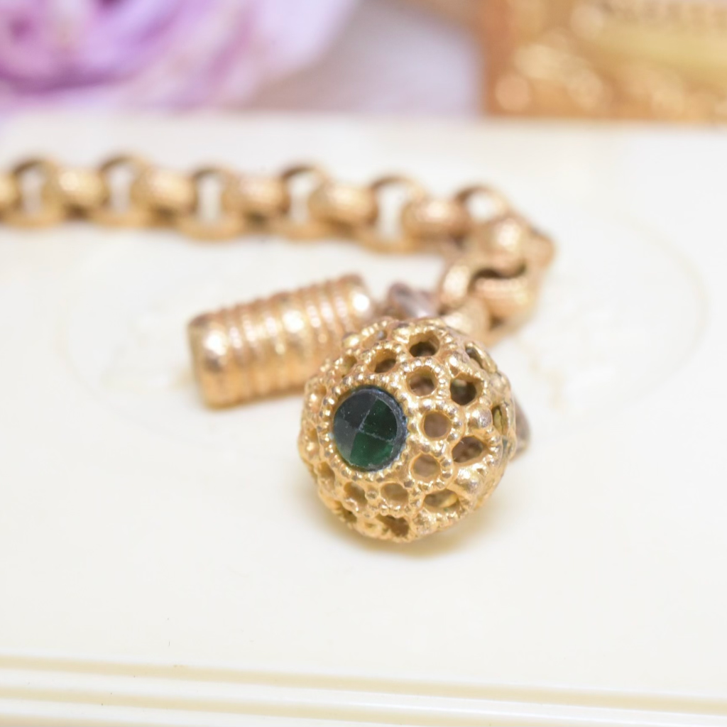 Antique Georgian Pinchbeck Fancy Link Bracelet With Barrel Clasp Circa 1800