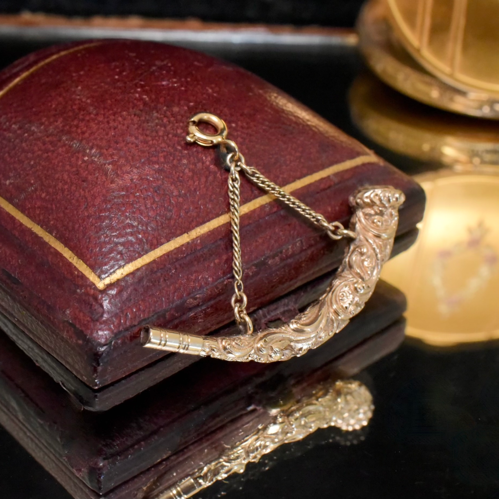 Antique Victorian 9ct Yellow Gold ‘Cornucopia’ Watch Winder Circa 1880