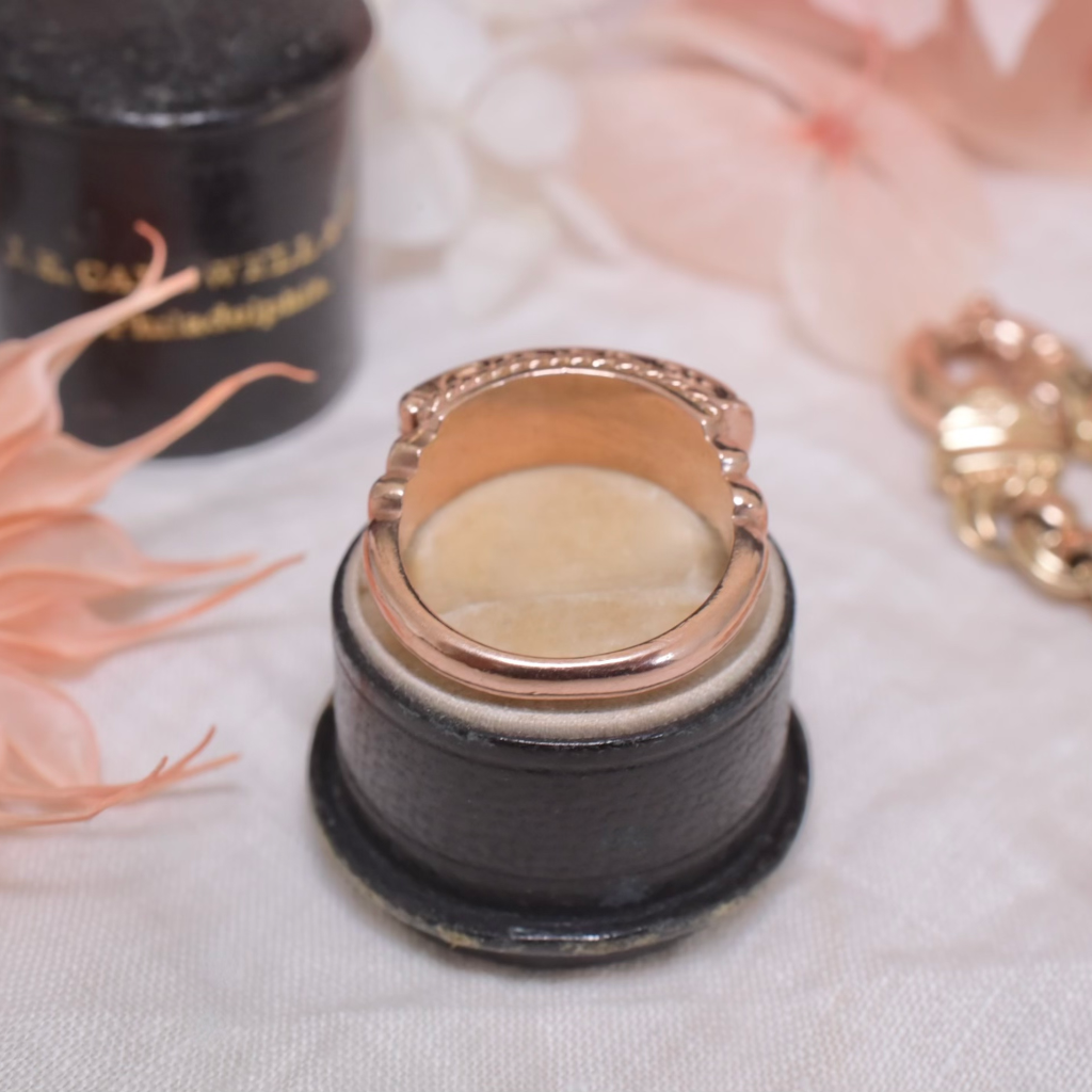 Modern Antique Style 9ct Rose Gold ‘Secret’ Locket ‘Be True’ Ring