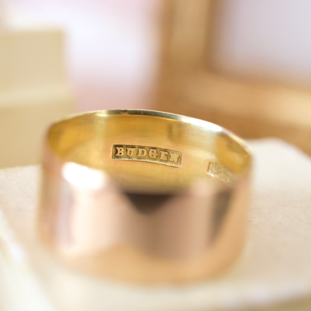 Antique Australian 18ct Rose Gold Wide Wedding Band Circa 1910-1920
