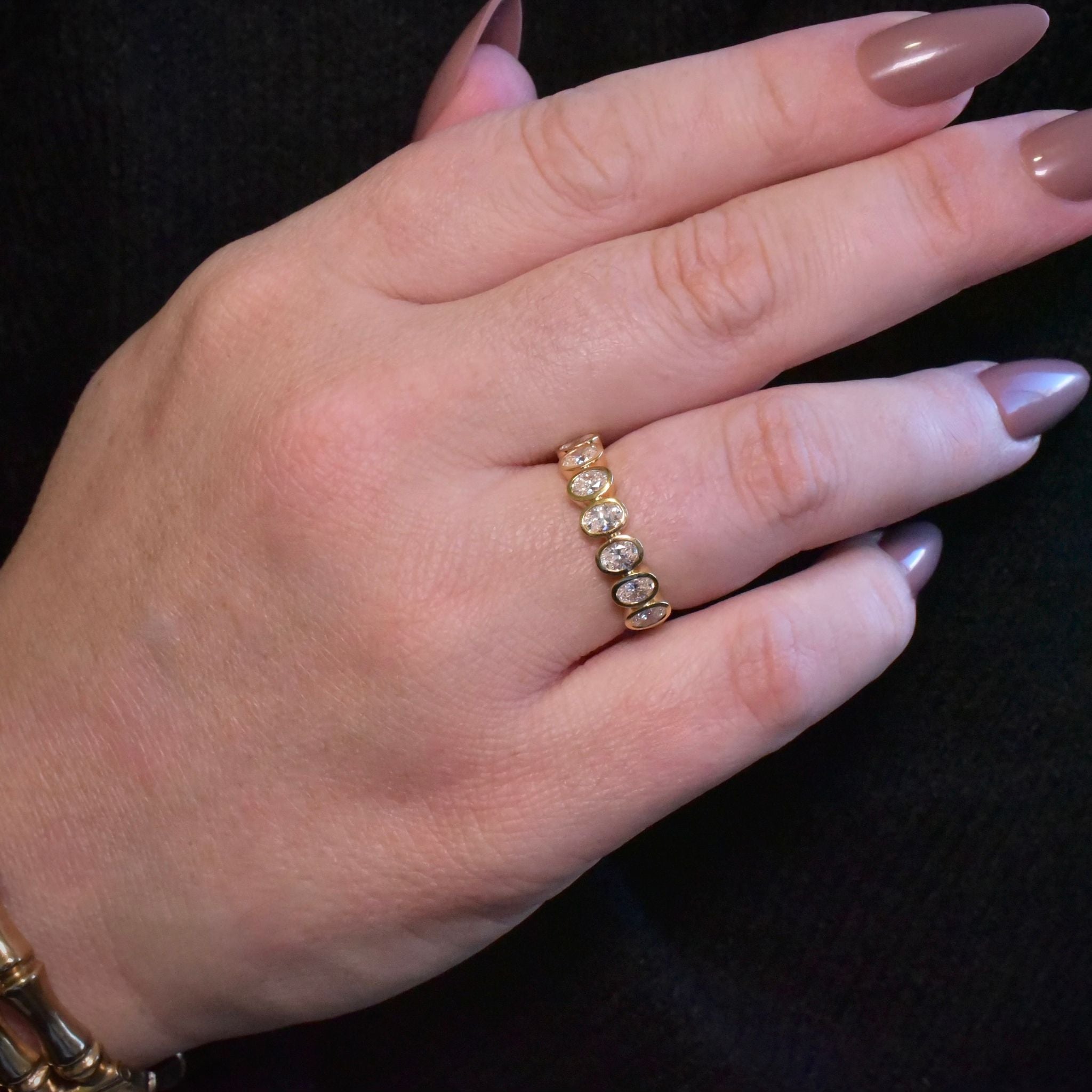 Superb Australian Designer 18ct Yellow Gold 1.05ct Diamond Half Hoop Ring By Paul Bram - Melbourne Independent Gemmological Valuation with Purchase $10,000 AUD