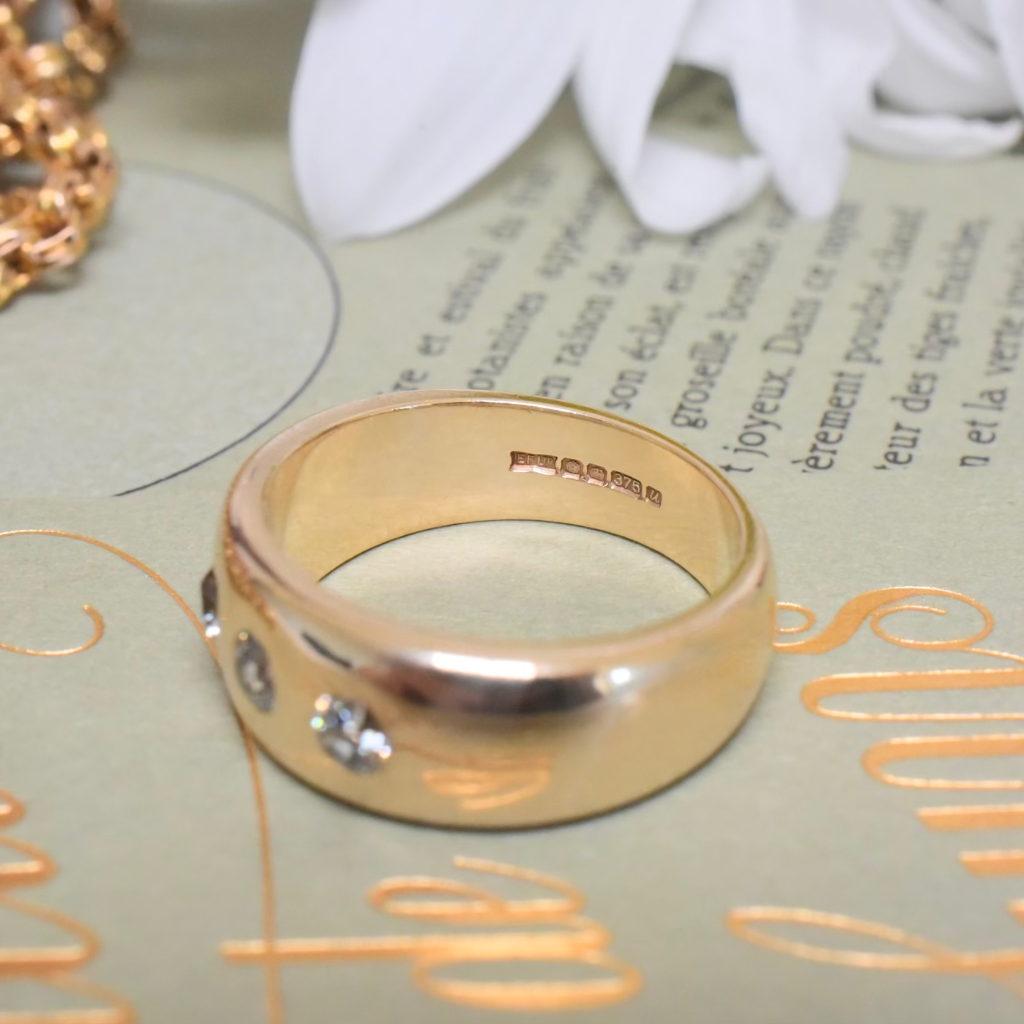 Estate 9ct Yellow Gold & Diamond Ring - Sheffield 1994