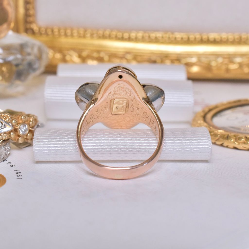 Vintage Italian 14ct Rose Gold ‘Fleur-Die-Lis’ Ring