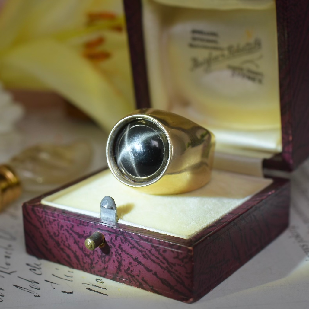 Vintage 9ct Yellow Gold ‘Star Diopside’ Ring
