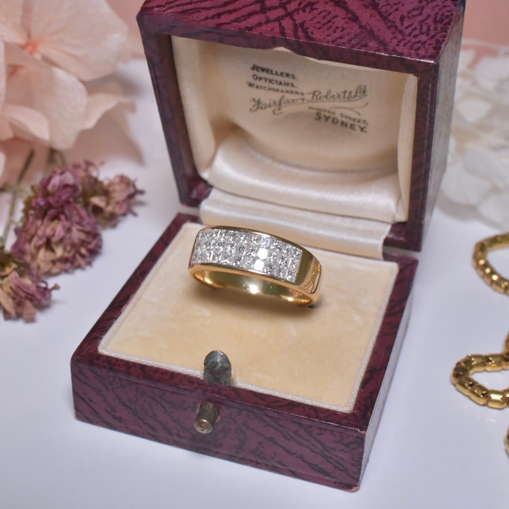 Contemporary 18ct Yellow Gold Princess-Cut Diamond Ring