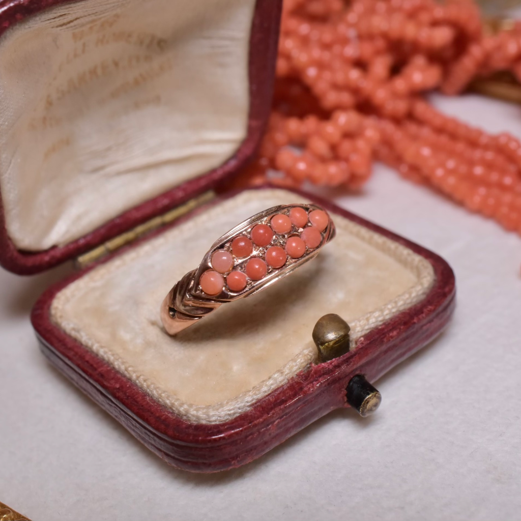 Early To Mid 20th Century 9ct Rose Gold And Coral Ring