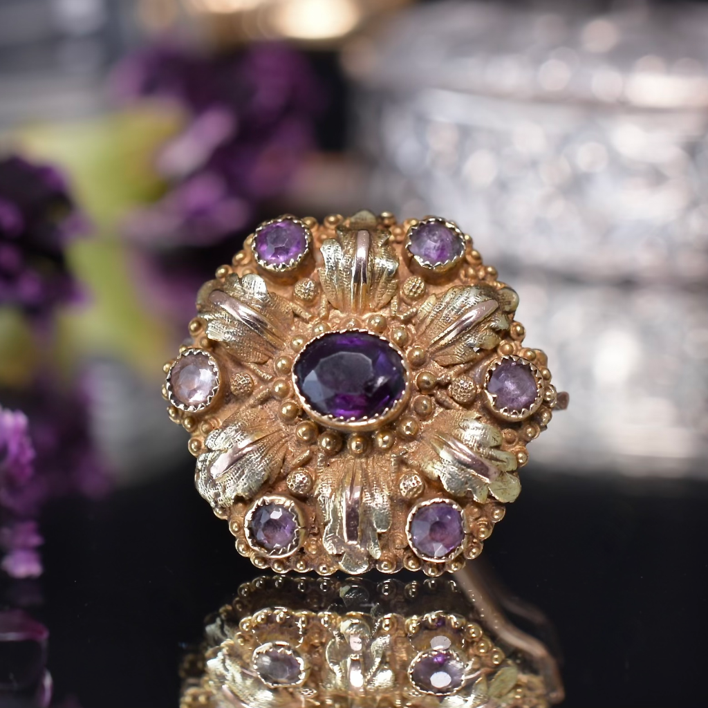 Vintage amethyst deals brooch