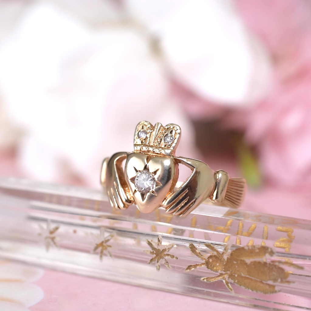 Mens rose gold claddagh 2025 ring