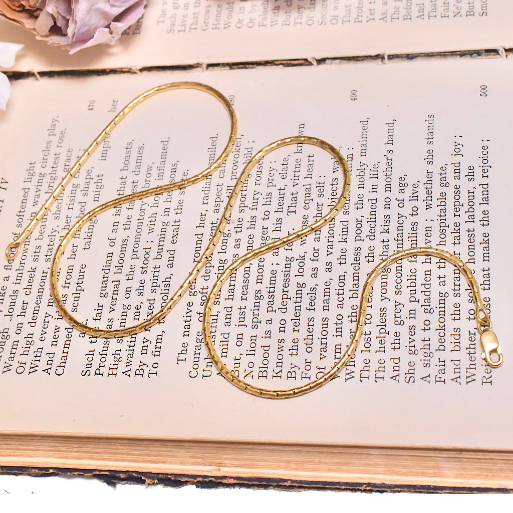 Modern 18ct Yellow Gold Snake Chain