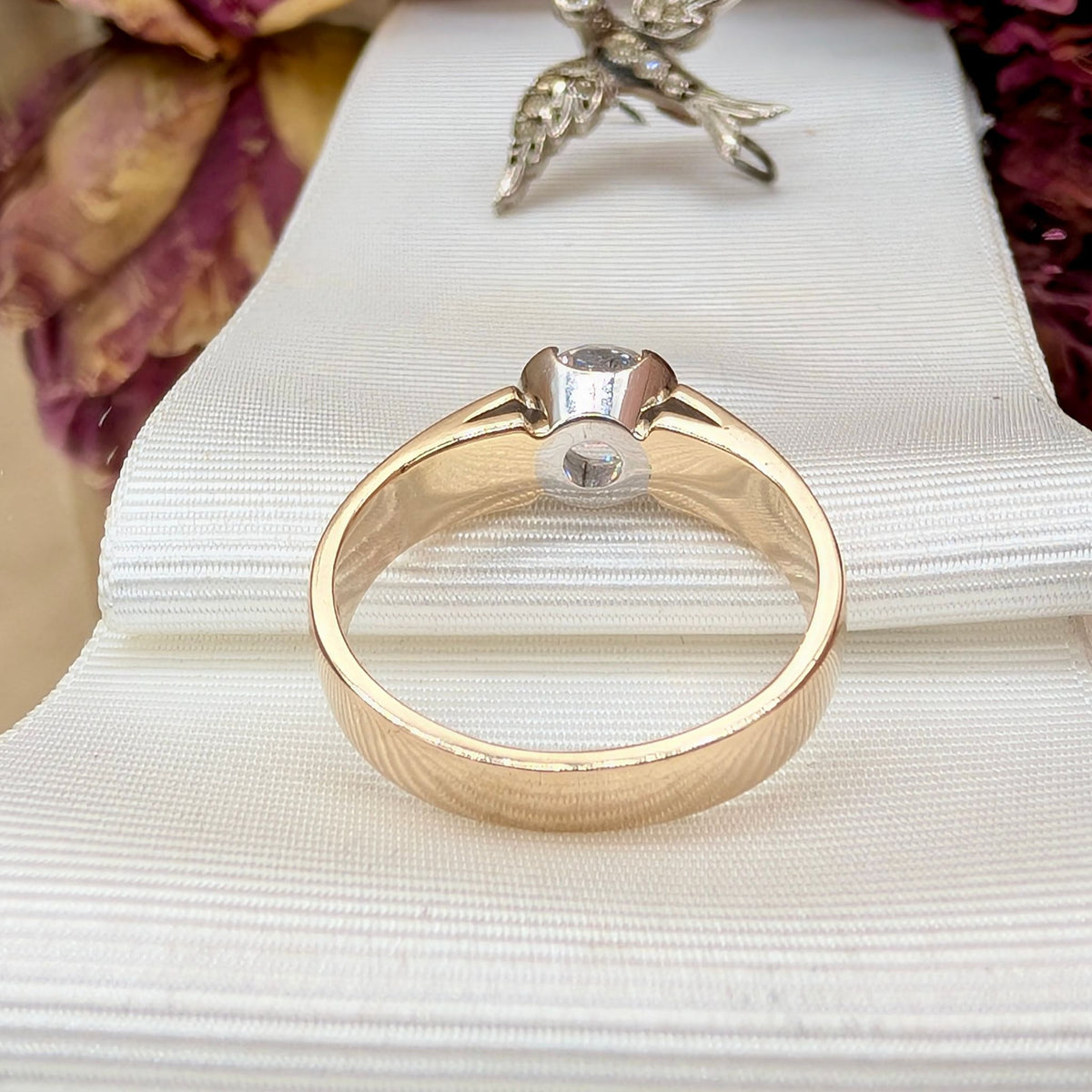 Contemporary 9ct Yellow Gold Solitaire 0.65ct ‘Colour G’ Diamond Ring Included With Purchase Retail Replacement Certificate $5070.00 AUD