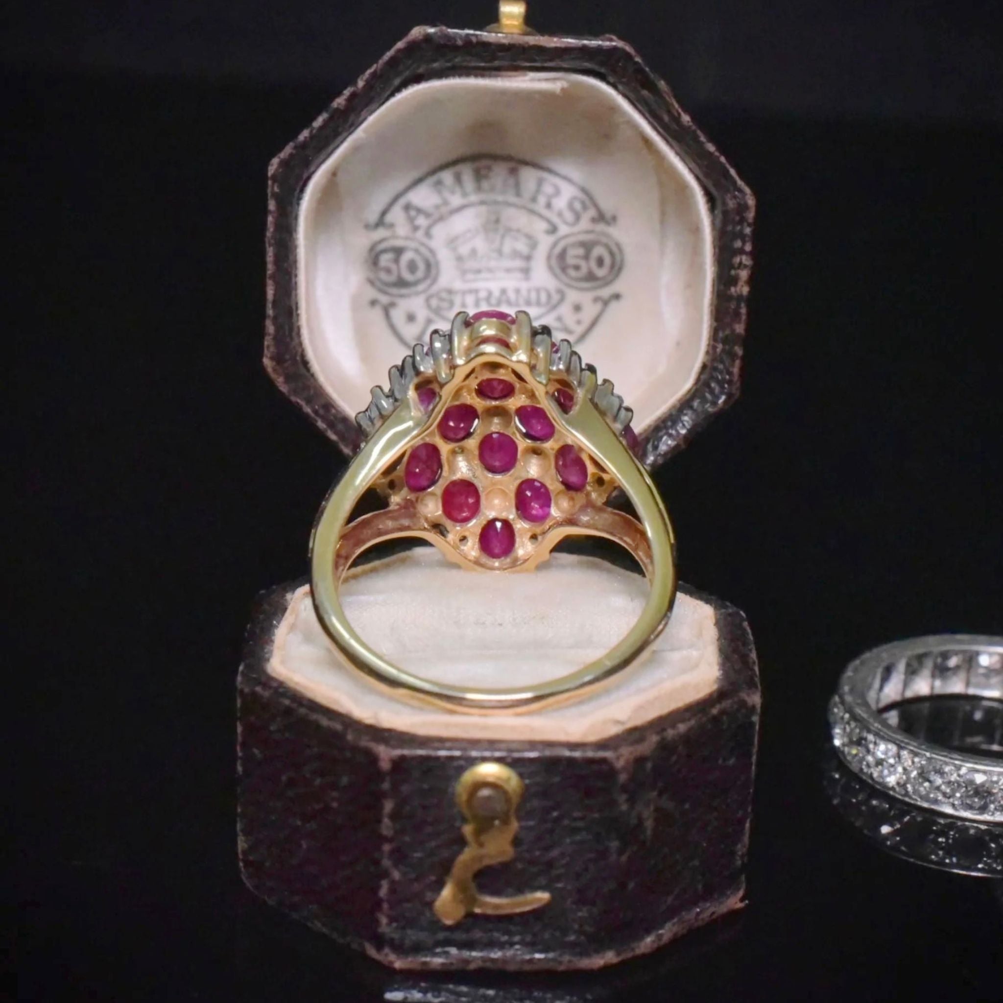 Contemporary 9ct Yellow Gold Ruby And Diamond Ring - Birmingham 2008