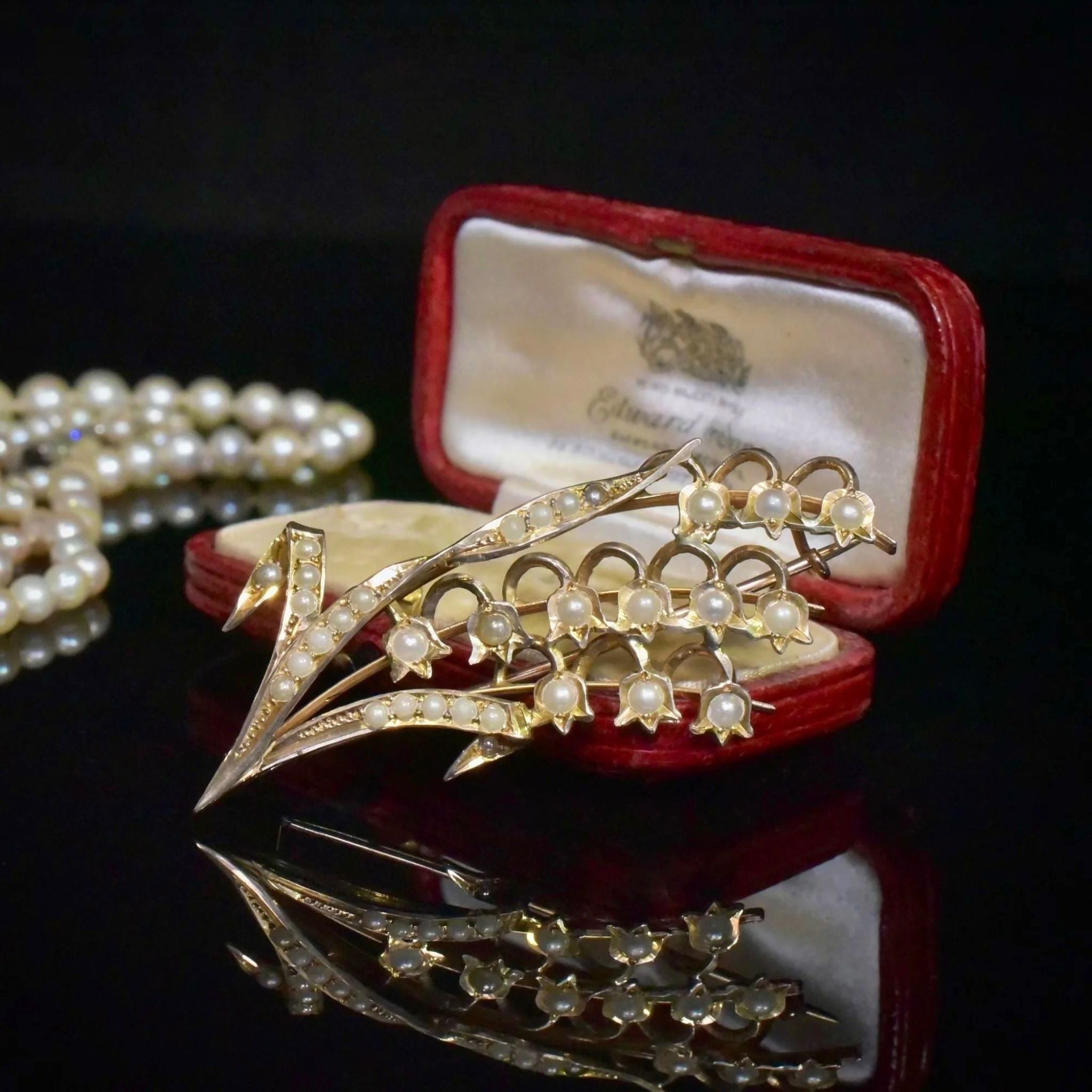 Antique Australian 9ct Yellow Gold ‘ Lily Of The Valley’ Brooch - By Aronson & Co. Circa 1900-1910