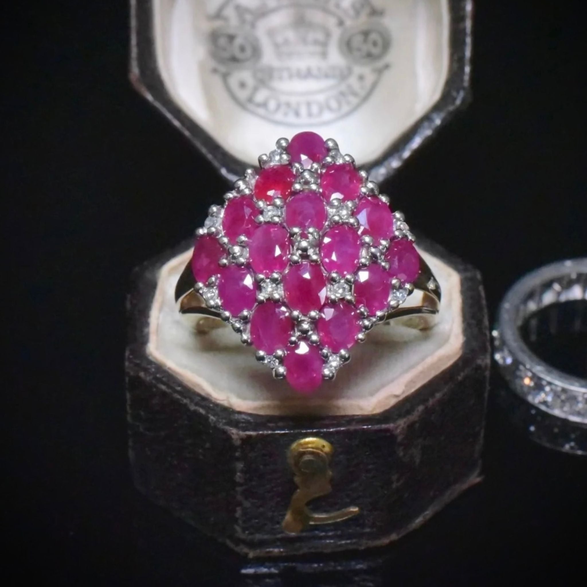 Contemporary 9ct Yellow Gold Ruby And Diamond Ring - Birmingham 2008