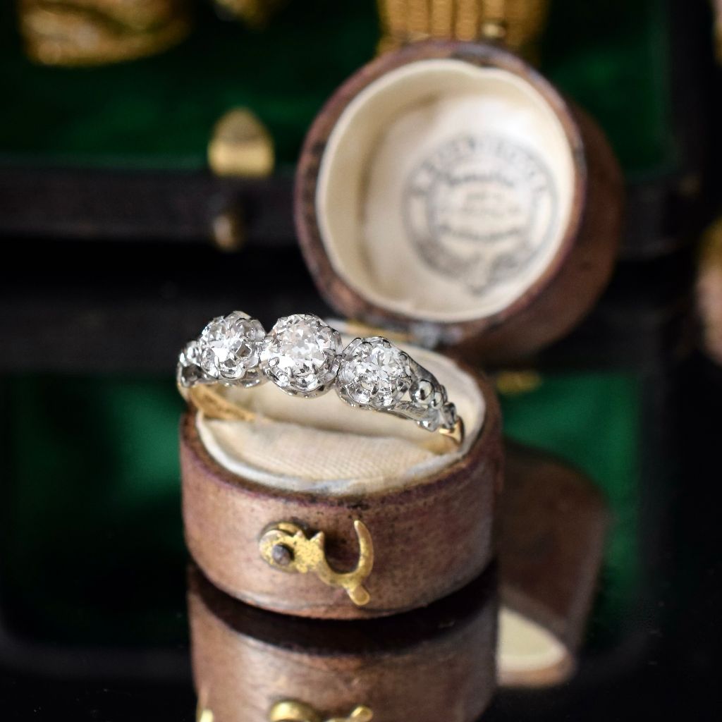 Vintage 18ct Palladium/Platinum Diamond Trilogy Ring Circa 1940’s Independent Valuation Included In Purchase For $6,500 AUD